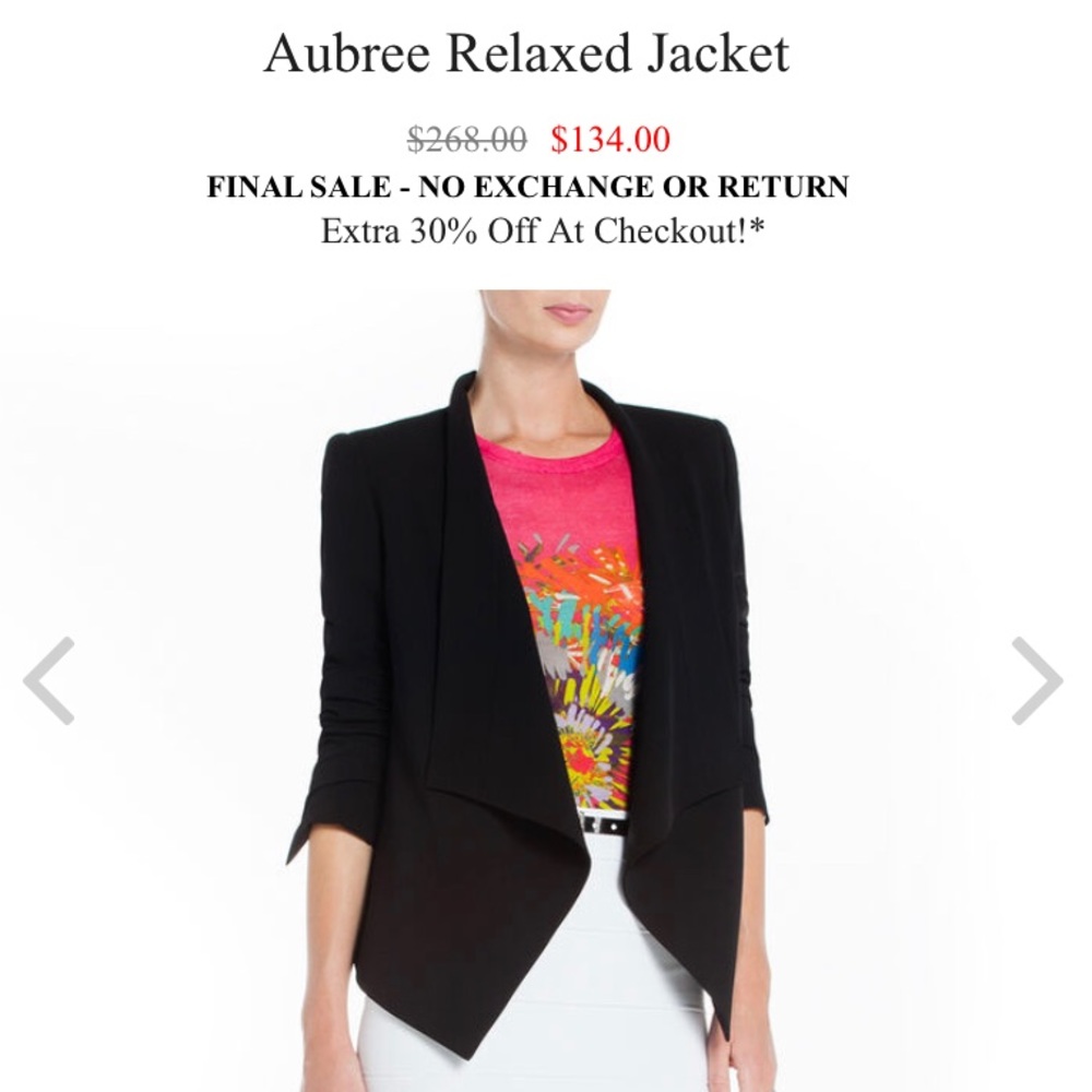 BCBG MAXAZRIA Black Abree Jacket NWT - Picture 4 of 9